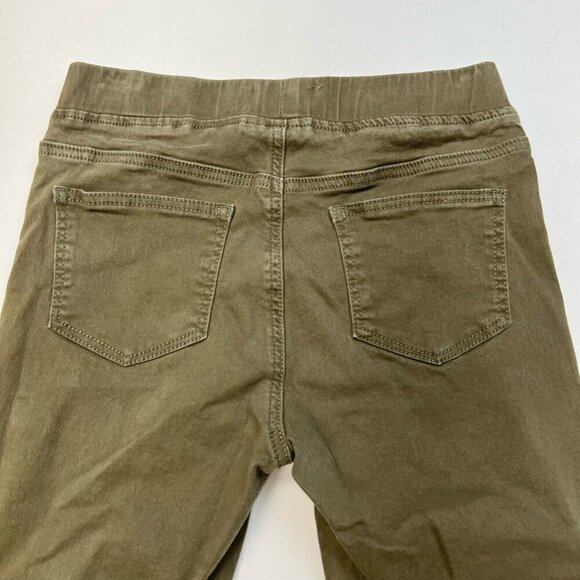 Peek A Boot Socks Womens Biker Moto Jeans Green Pull On Pockets Size Medium - Picture 3 of 10